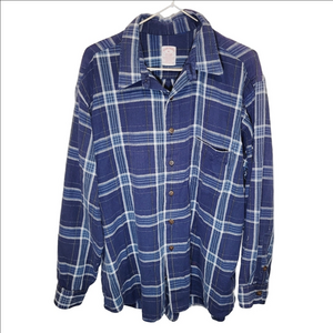 Brooks Brothers Mens Blue Plaud Button Down Shirt